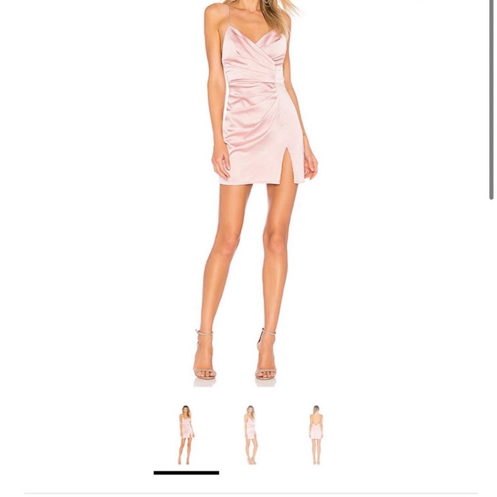 NWT pink satin dress from Revolve